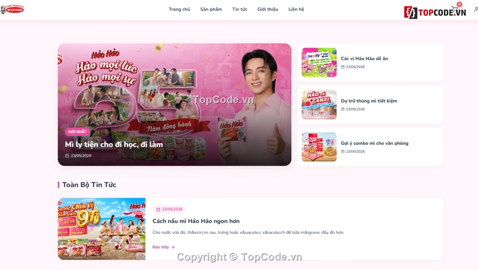 web bán mì tôm,mì tôm,hảo hảo